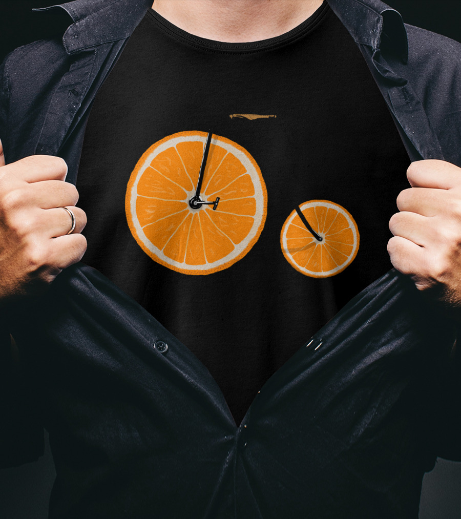 Orange Slice Bicycle Vitamin Concept T-Shirt