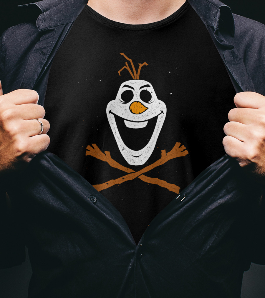 Warm Hugs Or Death Snowman Skull And Crossbones T-Shirt