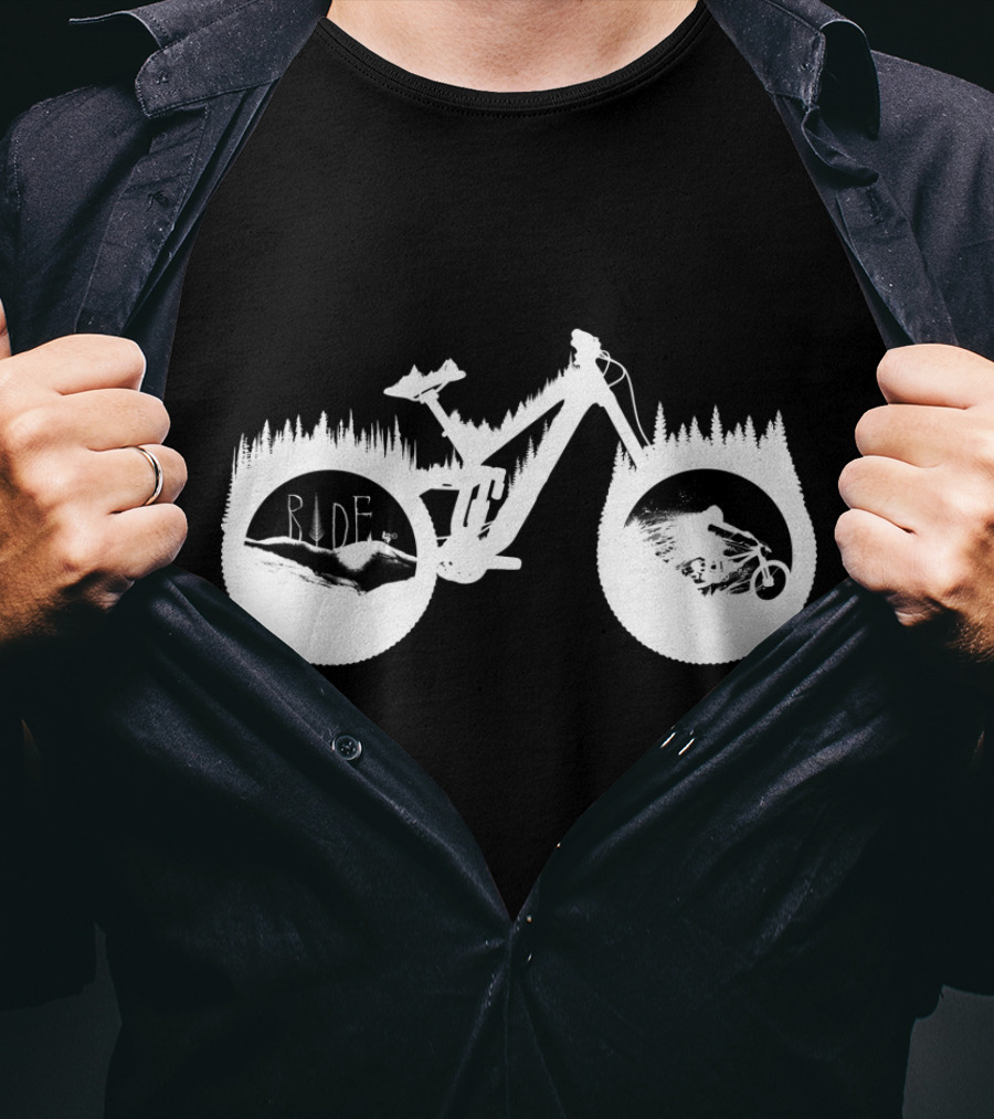 Ride White Trek Bicycle Adventure T-Shirt