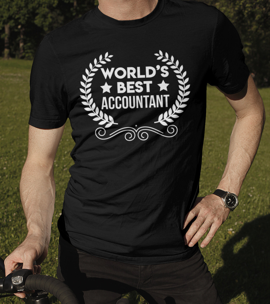 World's Best Accountant Laurel Wreath T-Shirt