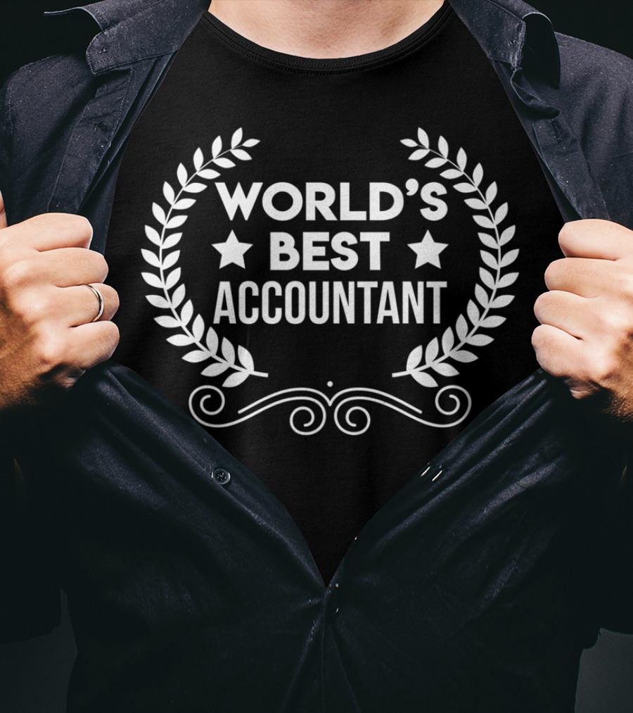 World's Best Accountant Laurel Wreath T-Shirt