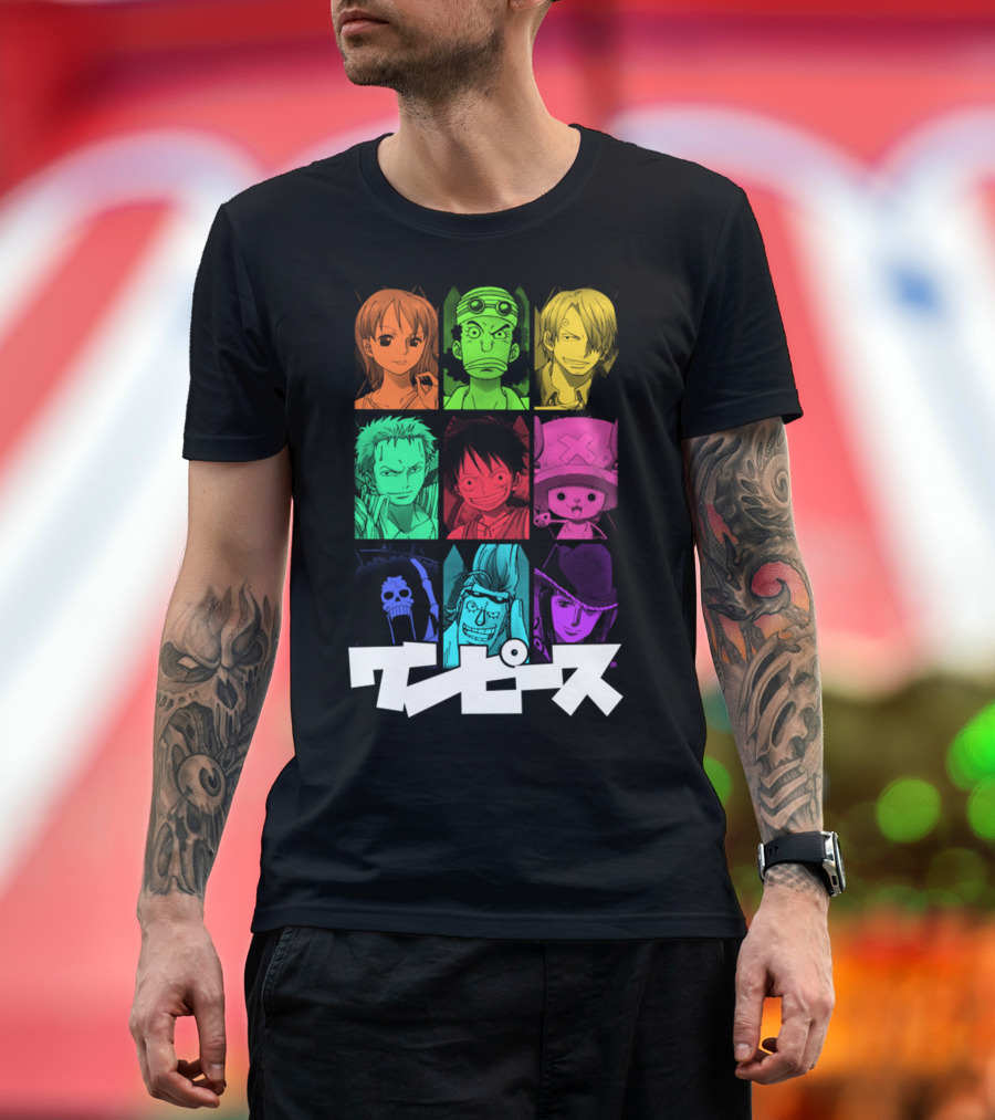 One Piece Crew Characters in Vibrant Colors T-Shirt