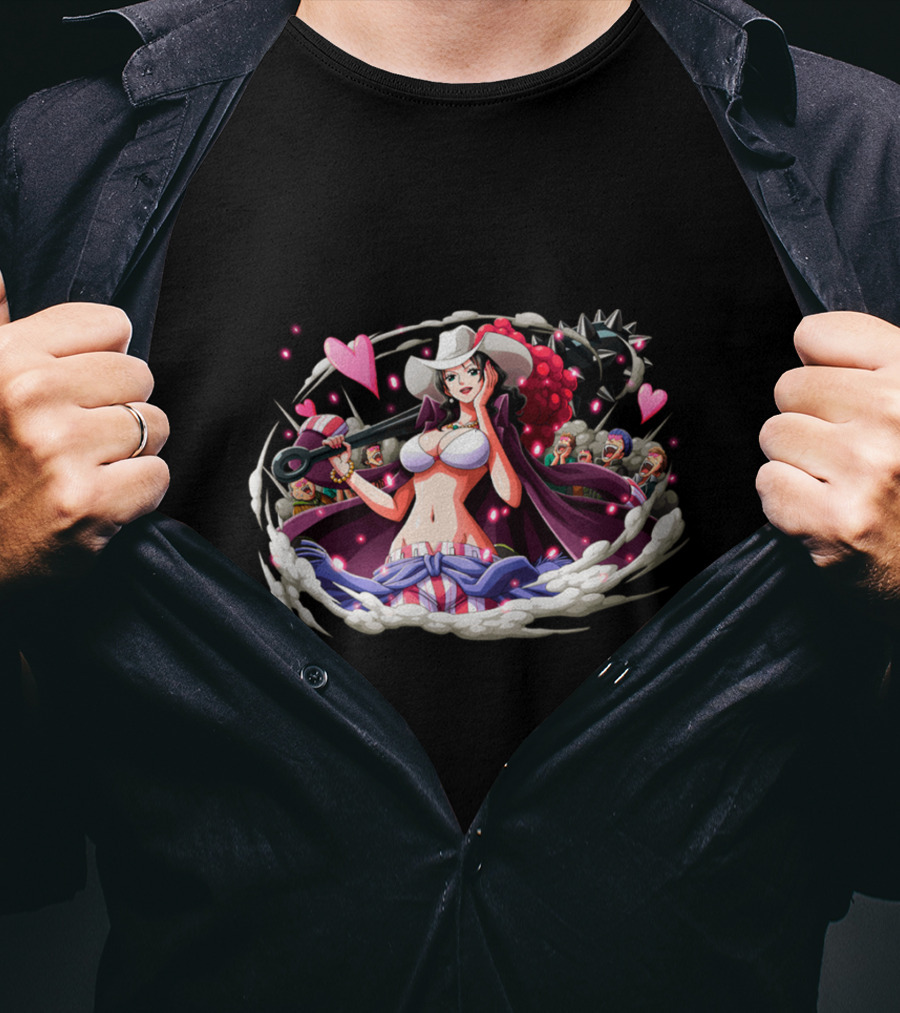 Alvida Pirates Heart Design One Piece Characters T-Shirt