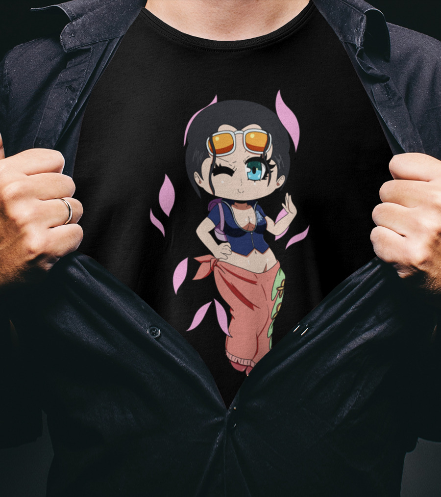 Demon Child Chibi Cute Character With Sunglasses And Pink Accents T-Shirt