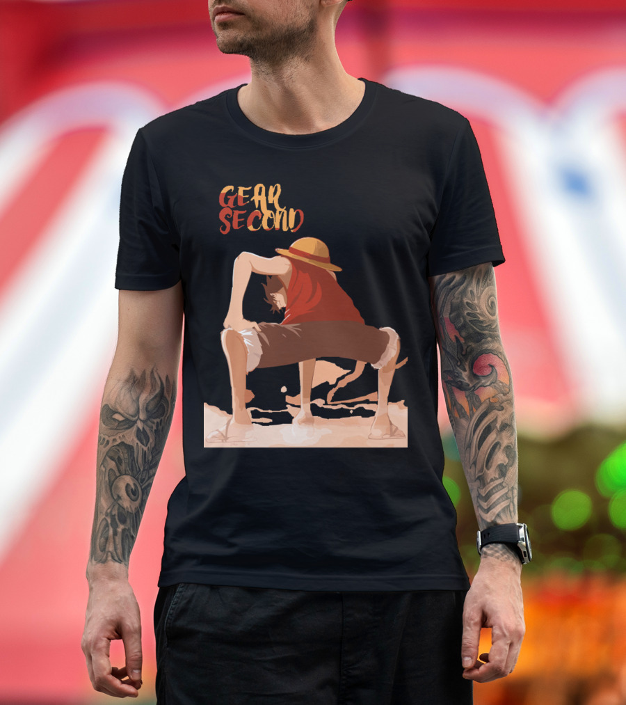 Gear Second Luffy Stance Iconic Anime Character Pose T-Shirt