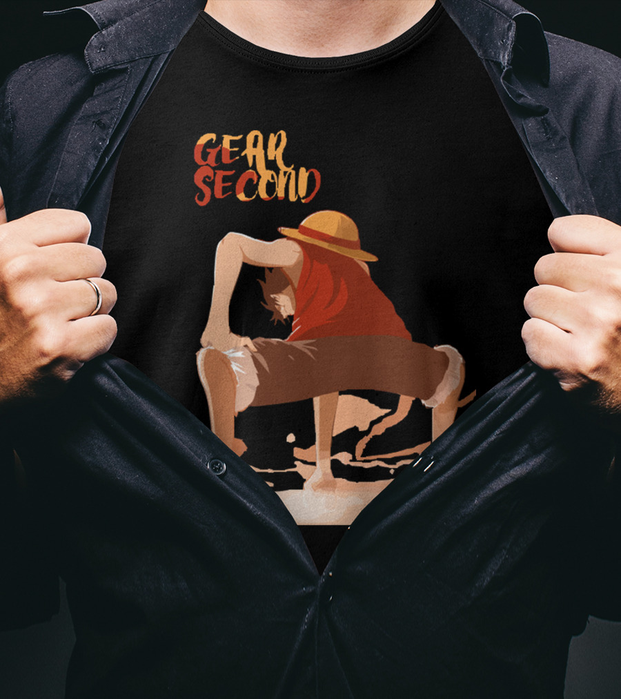 Gear Second Luffy Stance Iconic Anime Character Pose T-Shirt