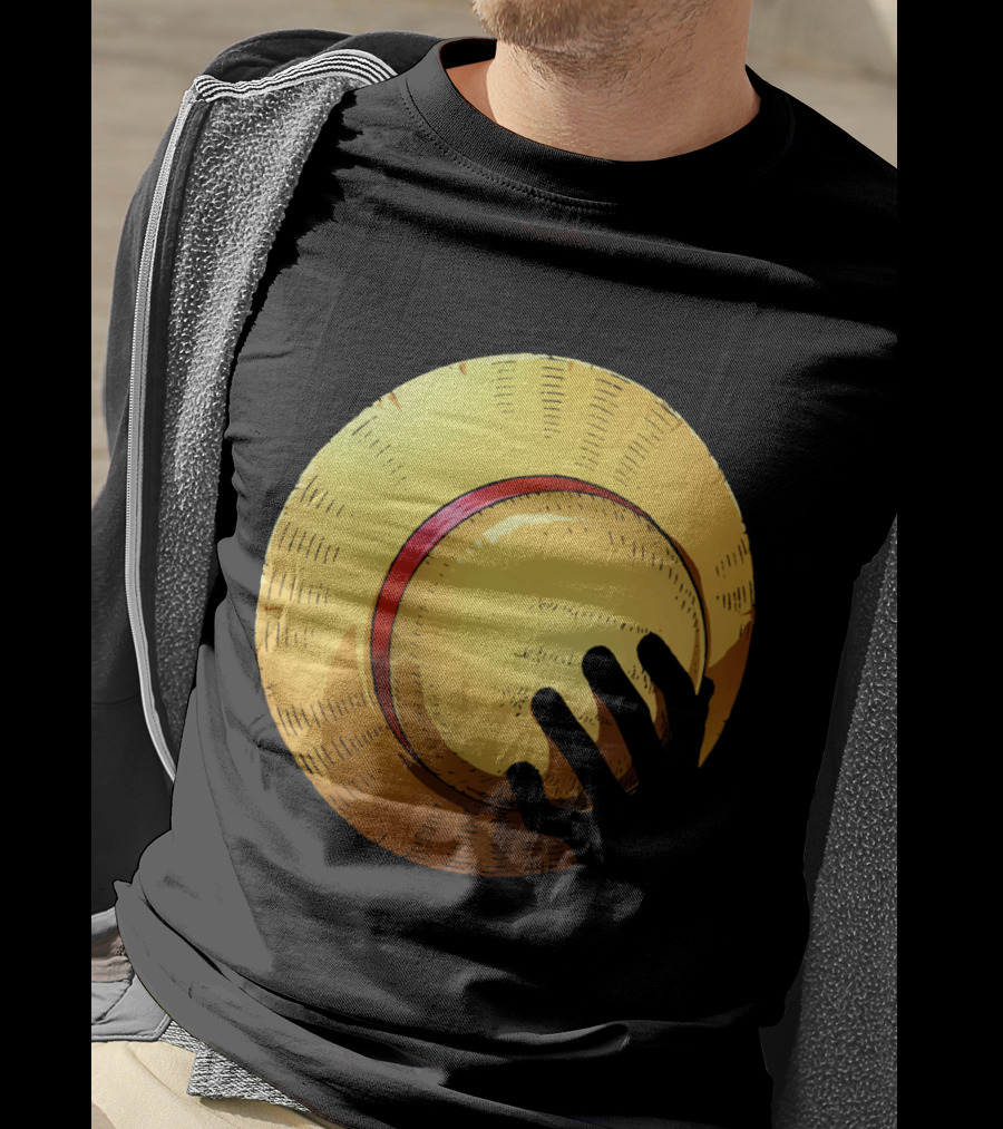 KEEP THE HAT Straw Hat Hand T-Shirt