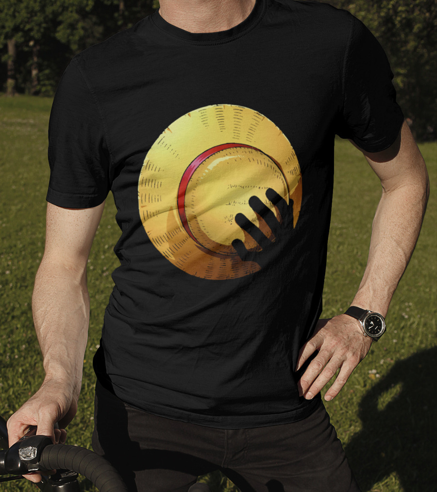 KEEP THE HAT Straw Hat Hand T-Shirt