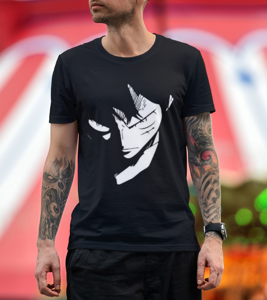 Monkey D. Luffy One Piece Manga Face T-Shirt