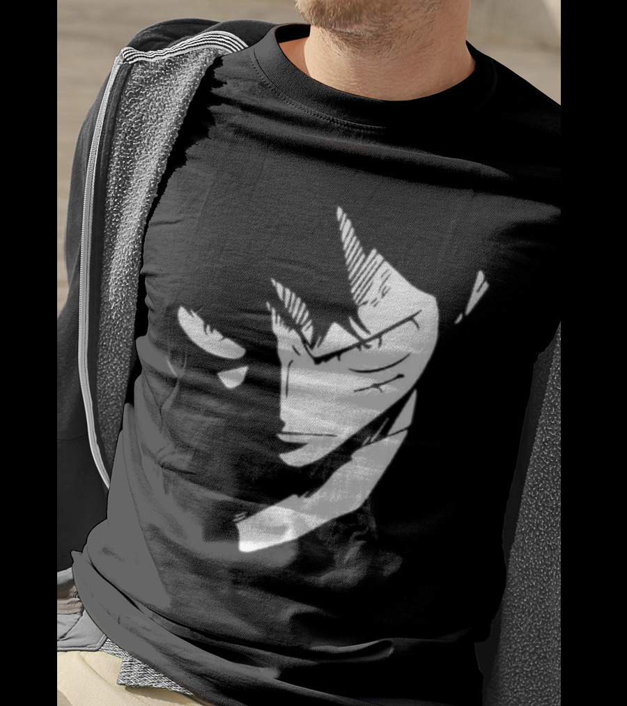 Monkey D. Luffy One Piece Manga Face T-Shirt