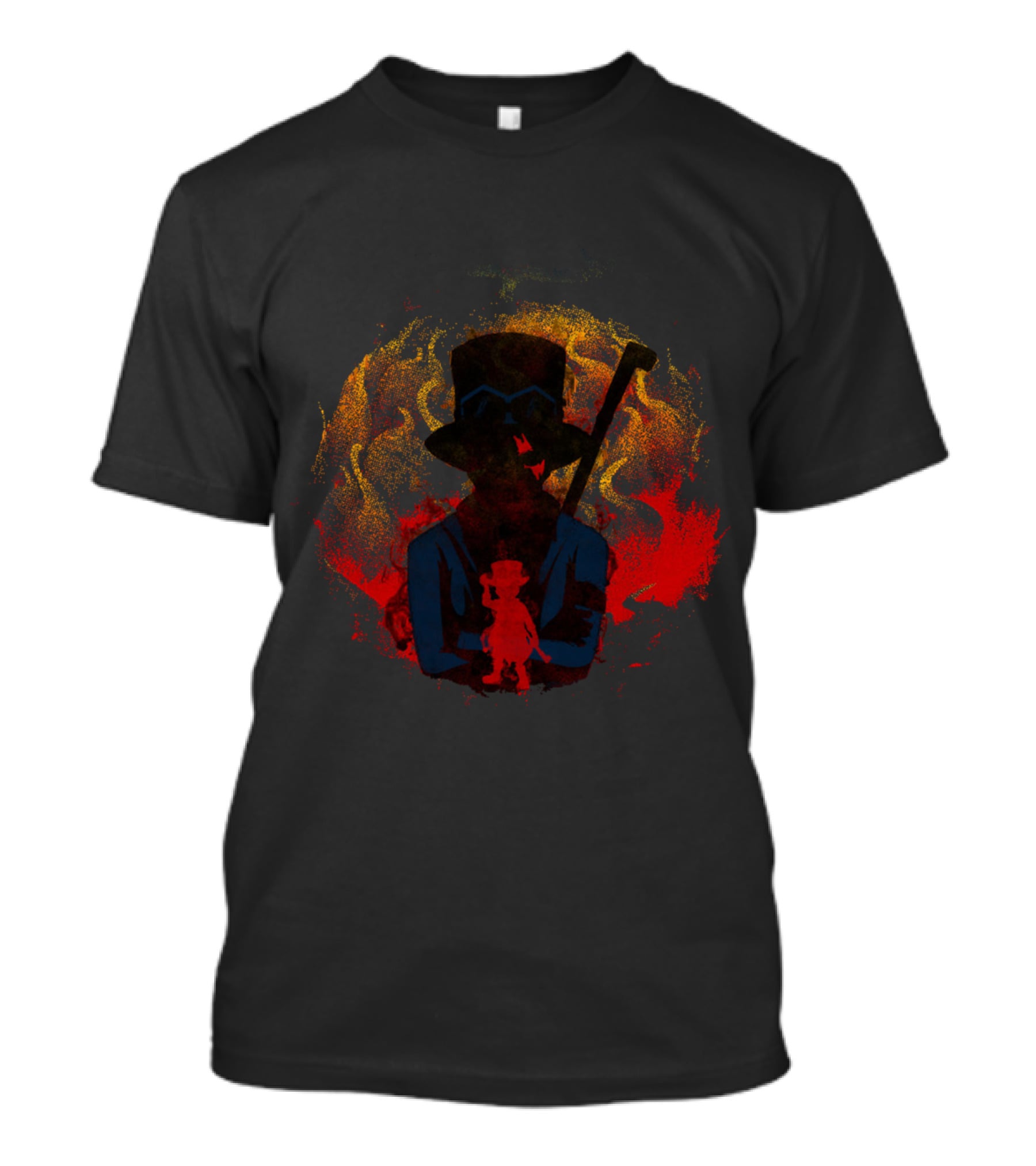 Mera Mera Fruit Flames Sabo Silhouette Fusion T-Shirt
