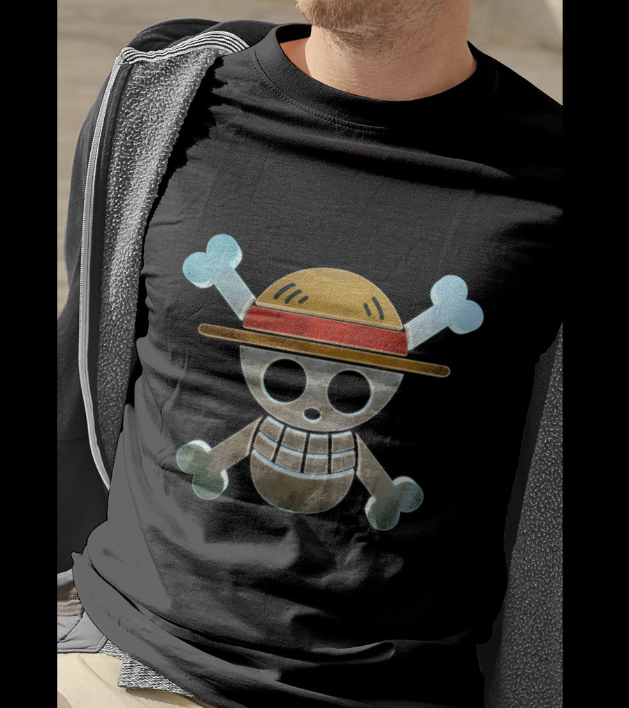 Mokey D Luffy Jolly Roger Straw Hat Pirate T-Shirt