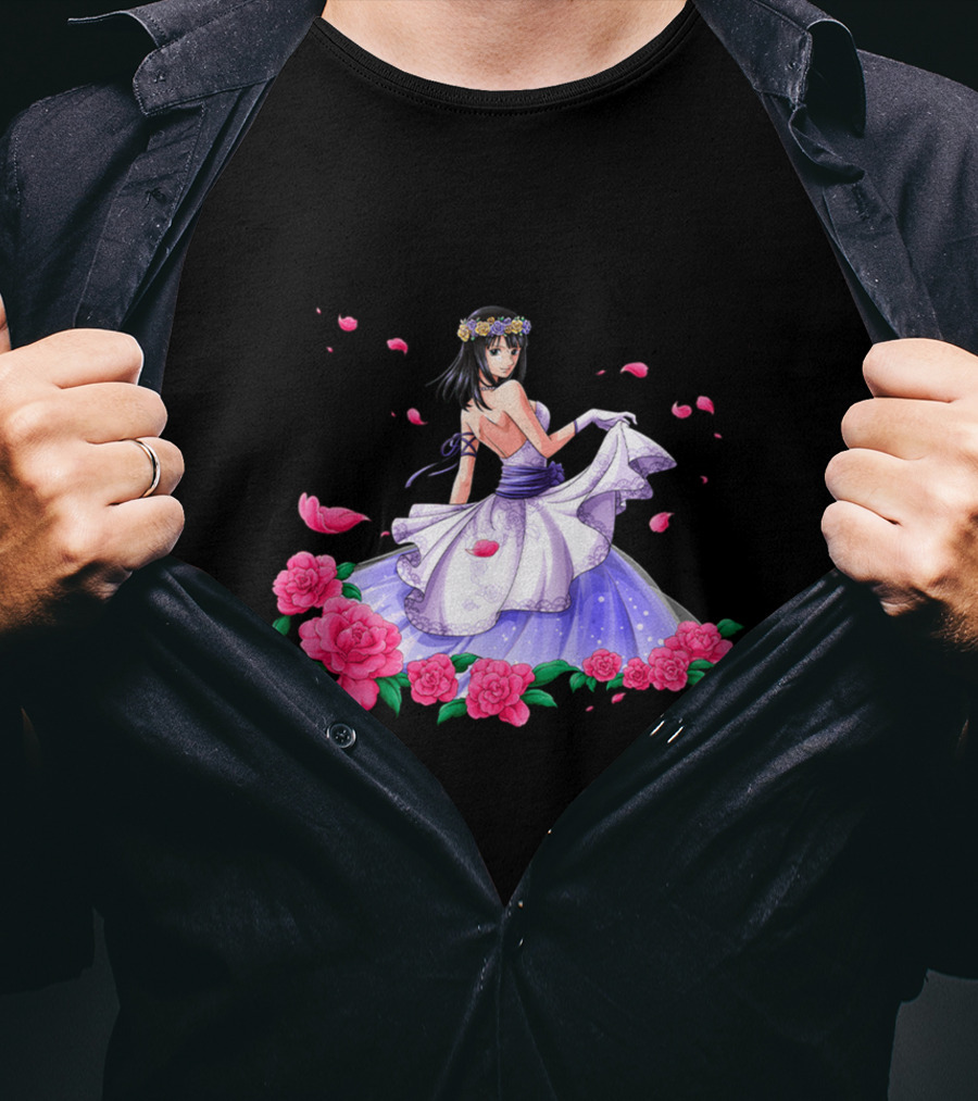 Nico Robin Floral Gown Scene One Piece T-Shirt