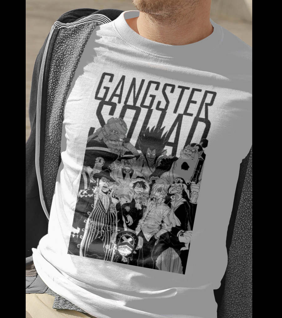 Gangster Squad One Piece Anime Characters Collaboration T-Shirt