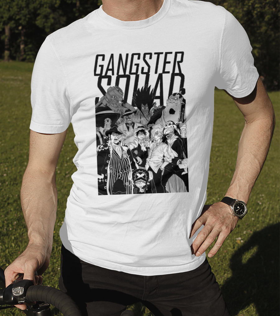Gangster Squad One Piece Anime Characters Collaboration T-Shirt