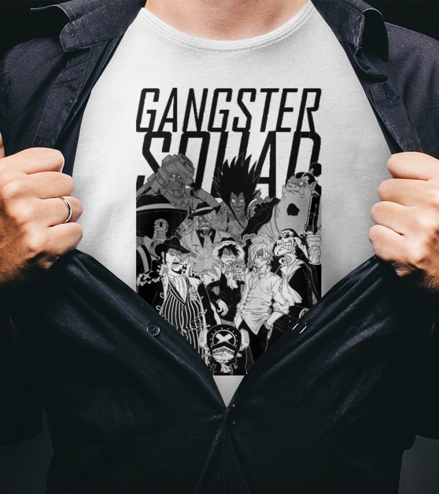 Gangster Squad One Piece Anime Characters Collaboration T-Shirt