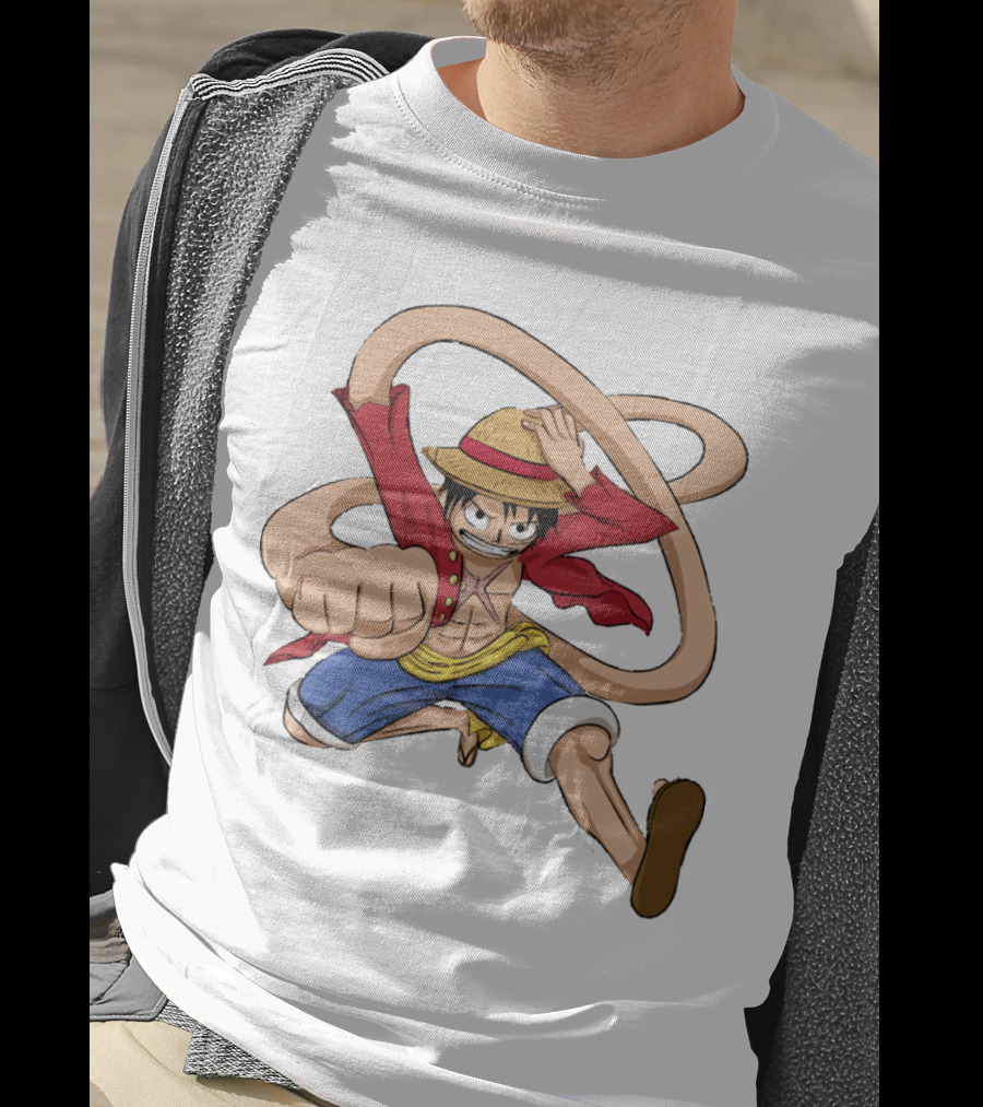 Luffy Straw Hat Punch Stretching Adventure T-Shirt