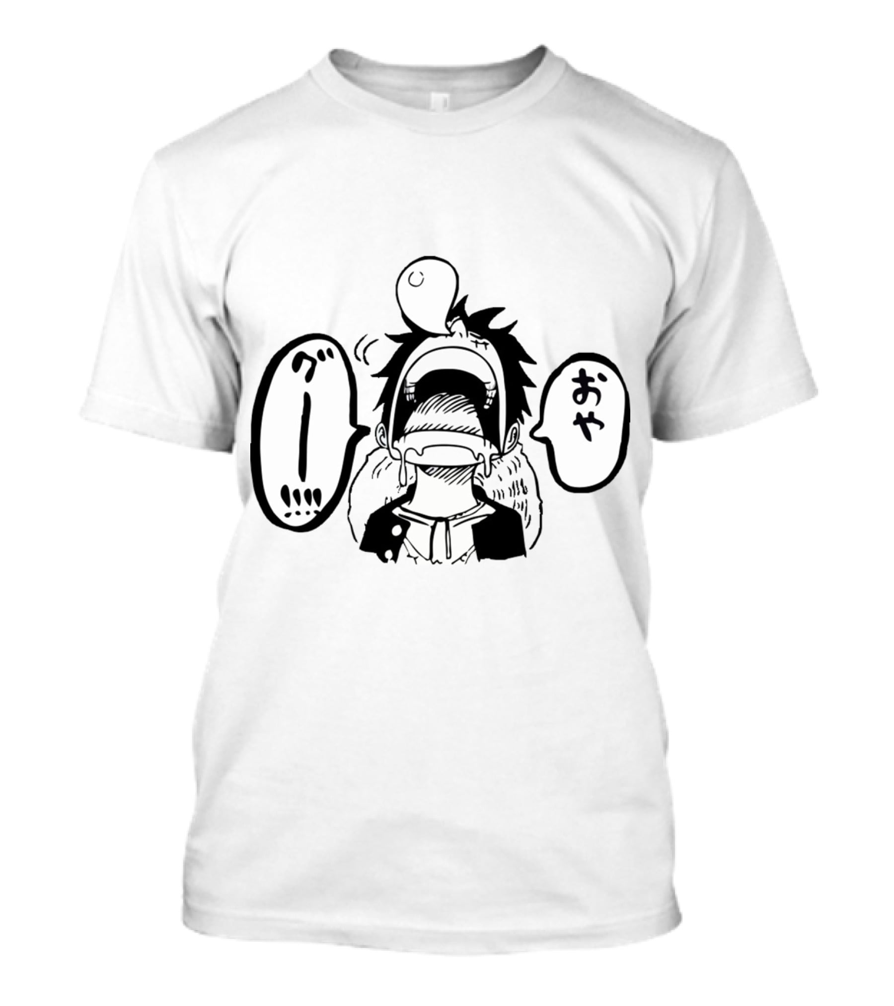 Luffy Sleep Oya Manga Style Bubble Letters T-Shirt