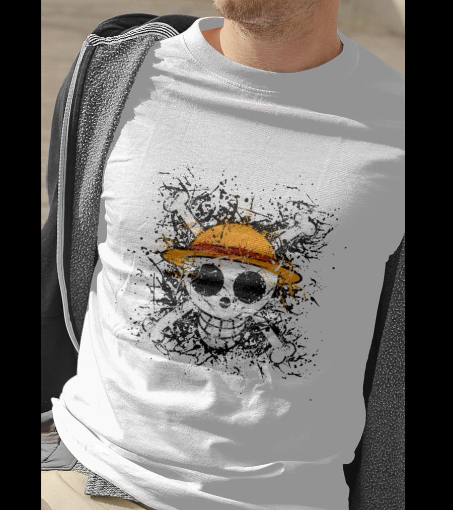 One Piece Iwara Skull Symbol With Straw Hat T-Shirt
