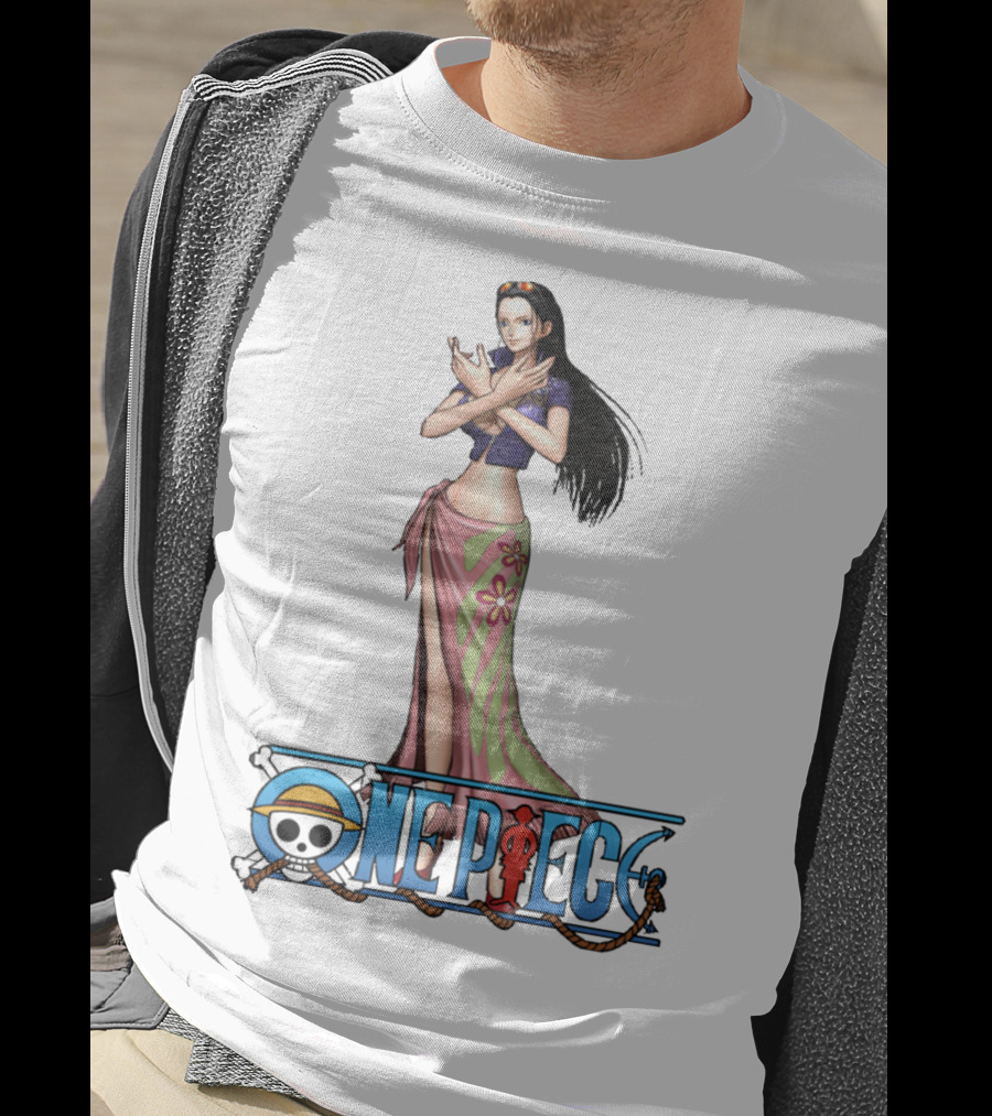 One Piece Nico Robin Anime Character With Straw Hat Pirate T-Shirt