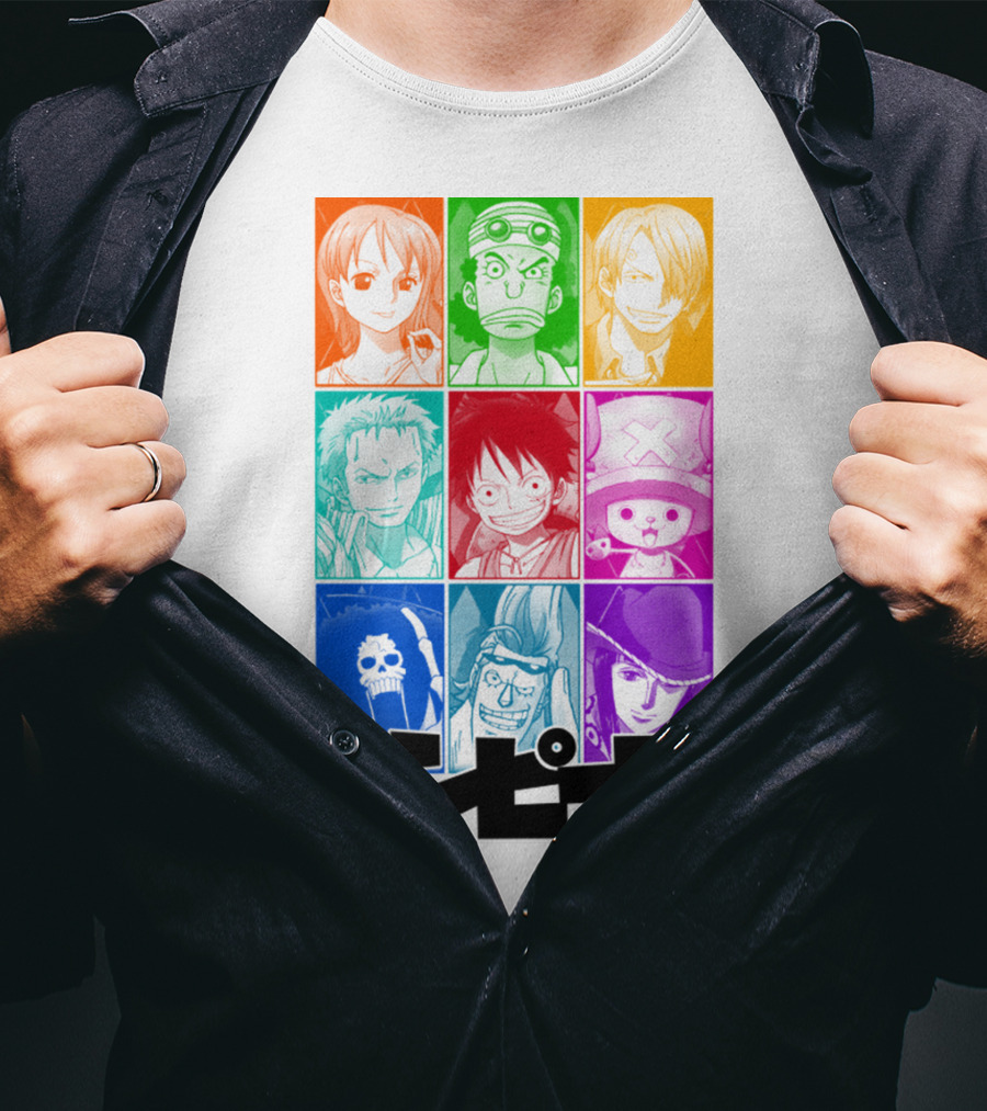 One Piece Of A Team Nine Characters Collage T-Shirt
