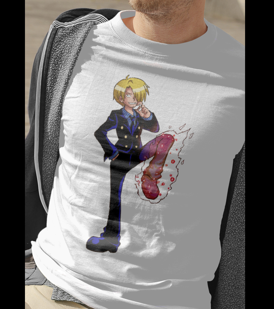 Sanji One Piece Fiery Kick Mode T-Shirt