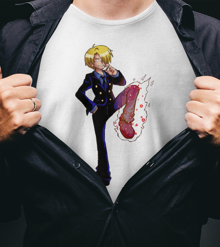 Sanji One Piece Fiery Kick Mode T-Shirt