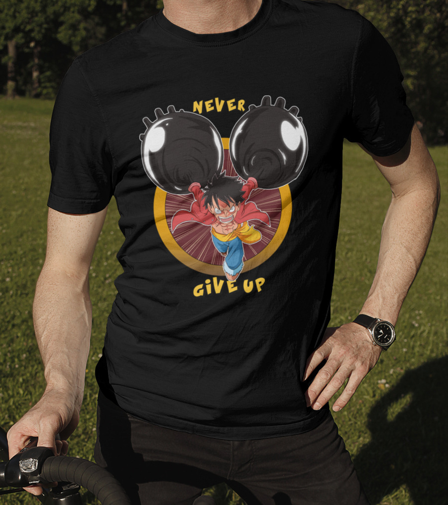 Luffy Enraged Never Give Up T-Shirt