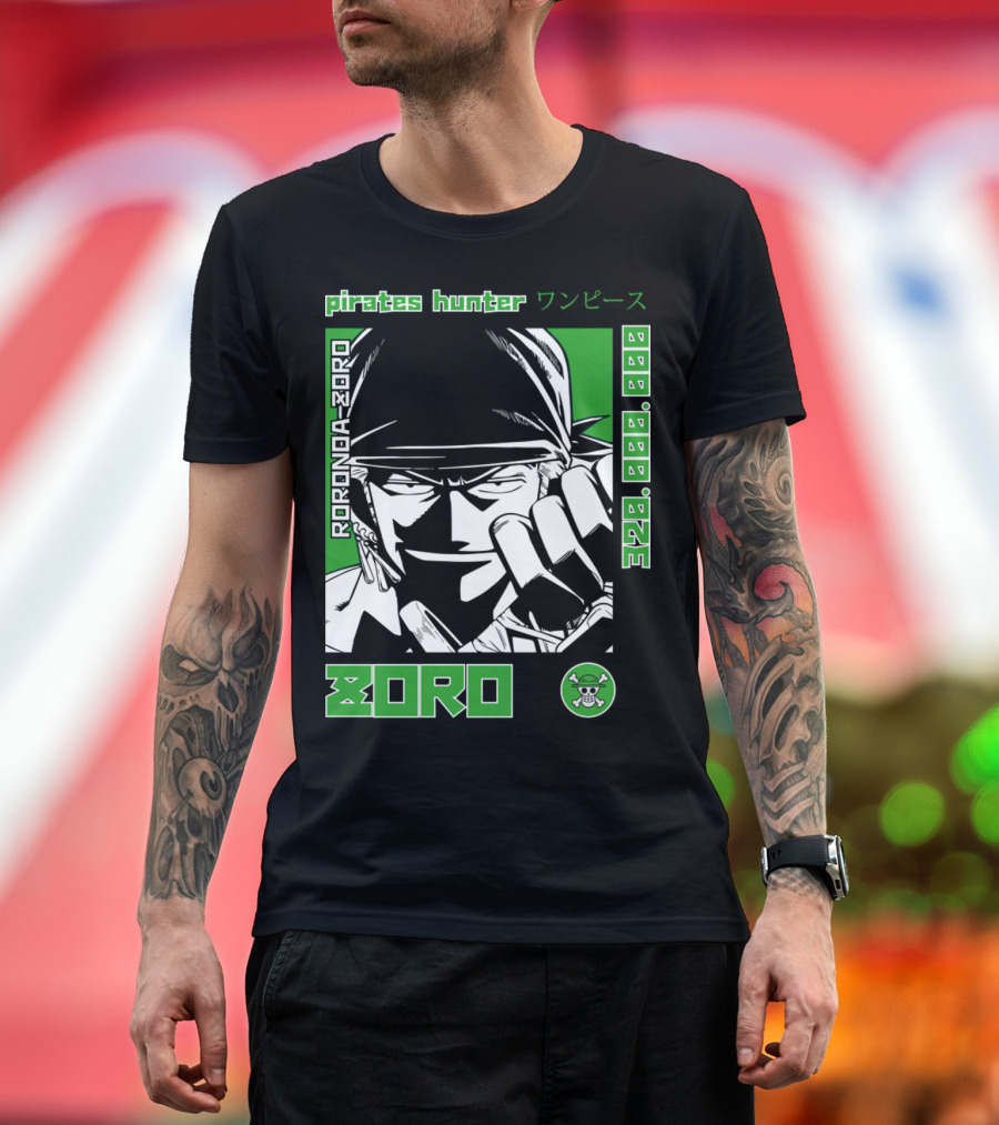 Pirates Hunter Roronoa Zoro 320000000 One Piece Zoro T-Shirt