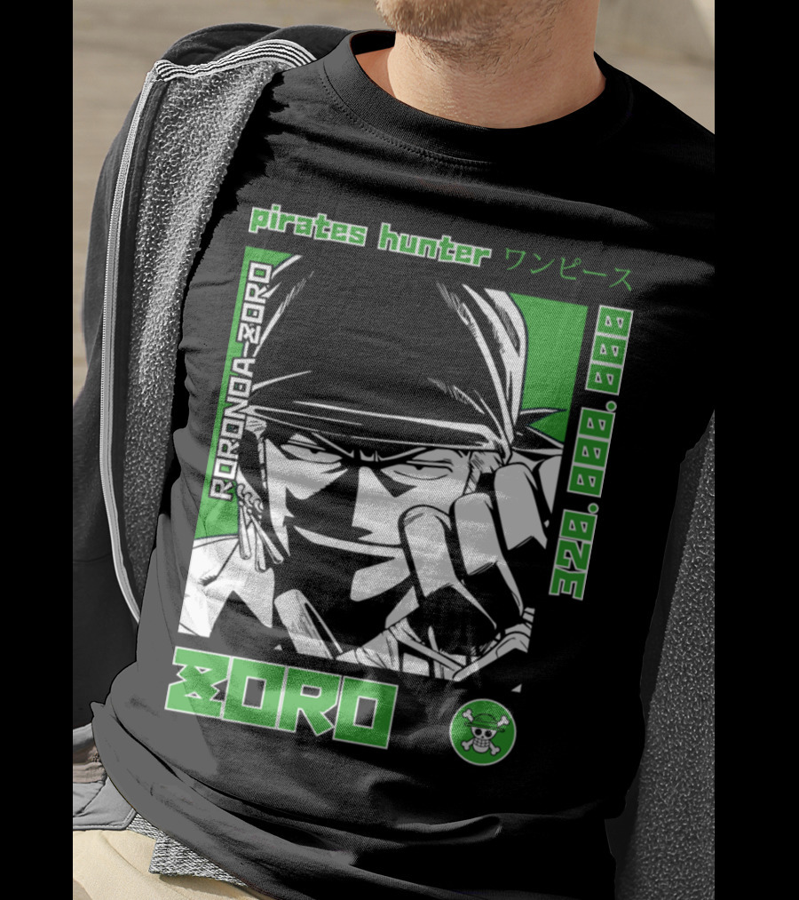 Pirates Hunter Roronoa Zoro 320000000 One Piece Zoro T-Shirt