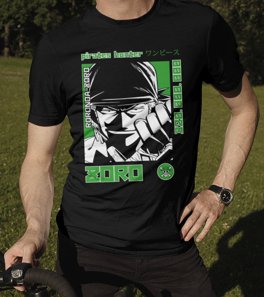 Pirates Hunter Roronoa Zoro 320000000 One Piece Zoro T-Shirt