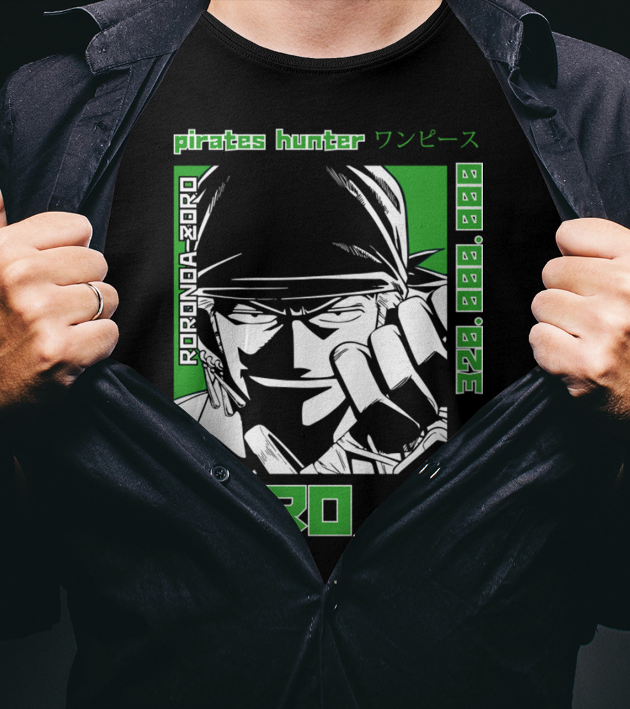 Pirates Hunter Roronoa Zoro 320000000 One Piece Zoro T-Shirt