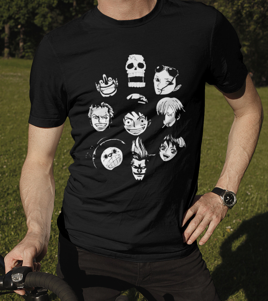 One Piece Straw Hat Crew Faces T-Shirt