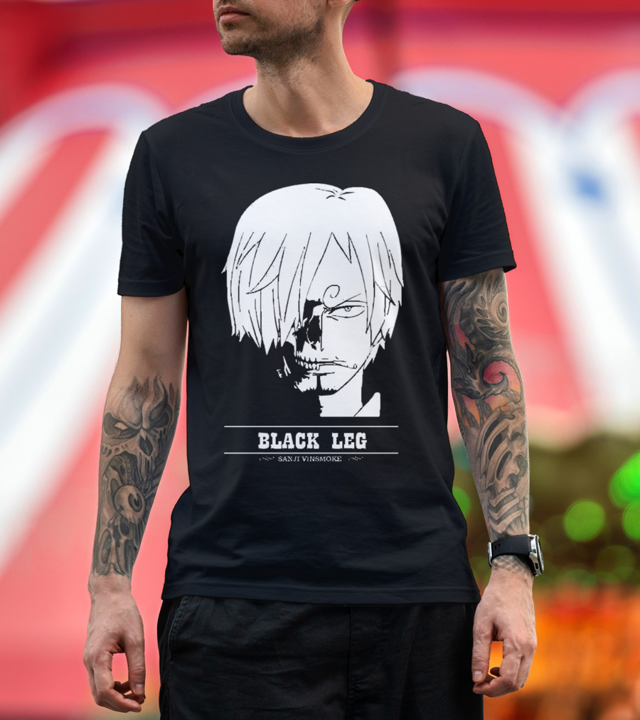 Sanji Vinsmoke Black Leg Anime Character Sketch T-Shirt