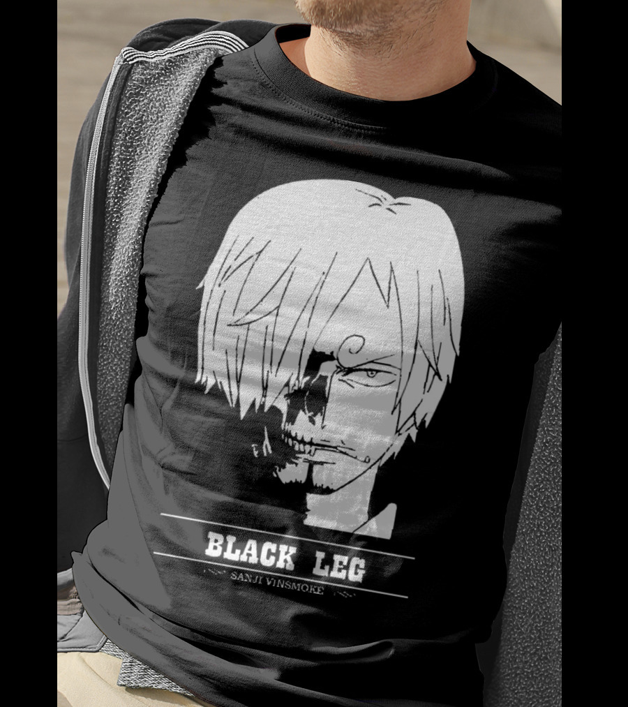 Sanji Vinsmoke Black Leg Anime Character Sketch T-Shirt