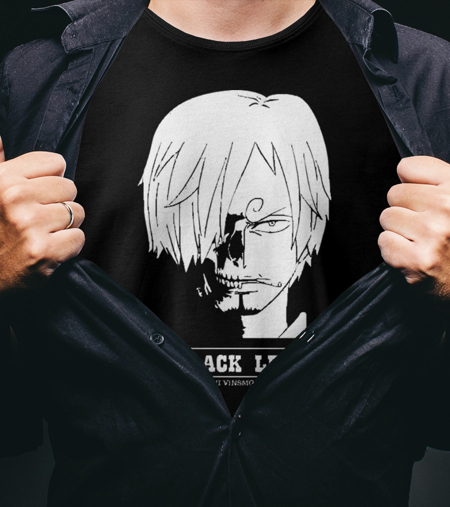 Sanji Vinsmoke Black Leg Anime Character Sketch T-Shirt