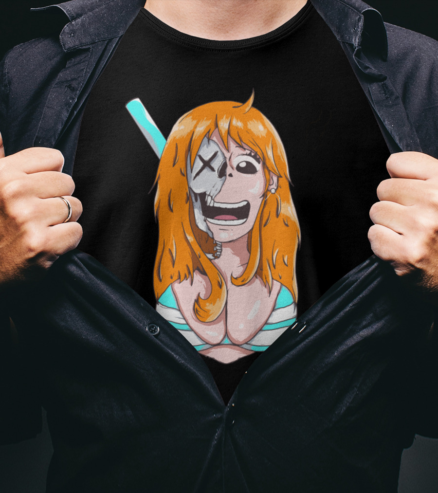 Skally Nami One Piece Skeleton Crossover T-Shirt