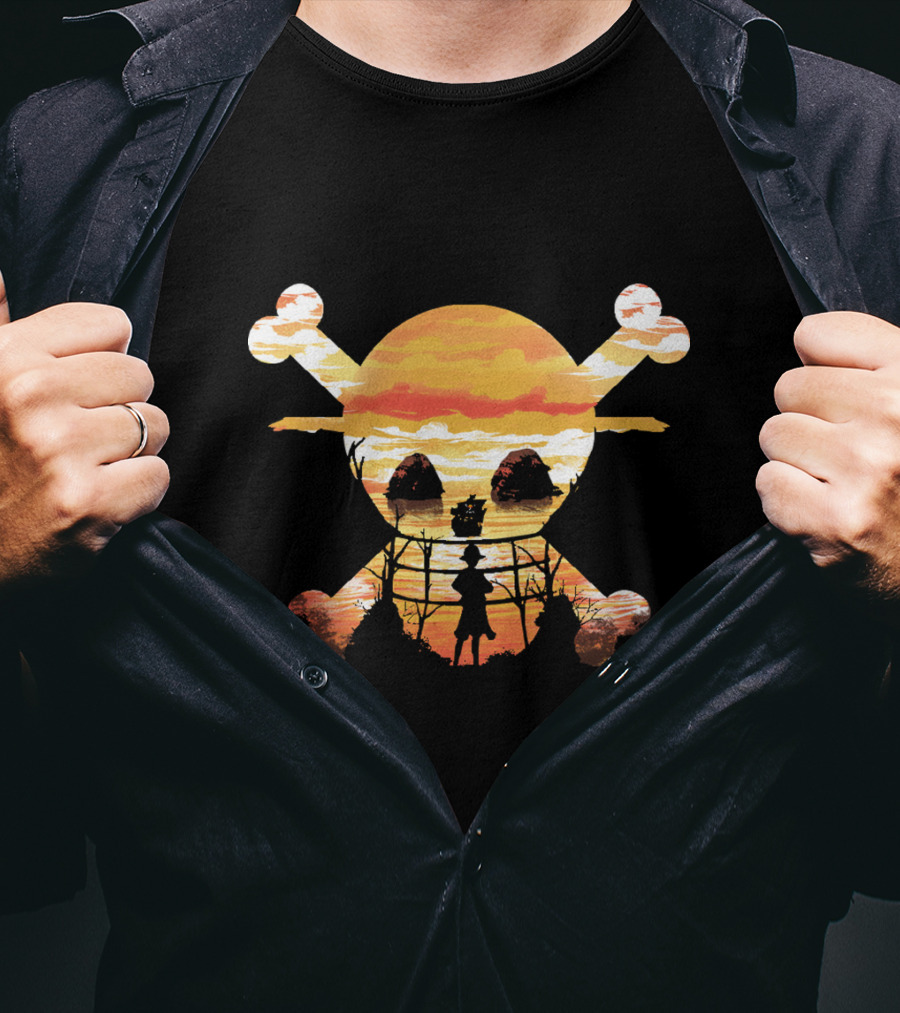 Straw Hat Crew Skull Sunset T-Shirt
