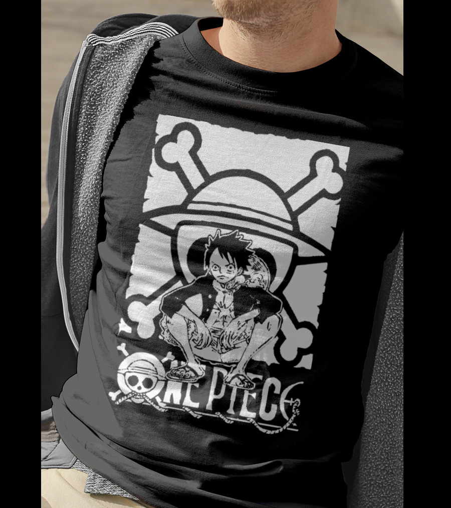 One Piece Straw Hat Luffy Crossbones T-Shirt