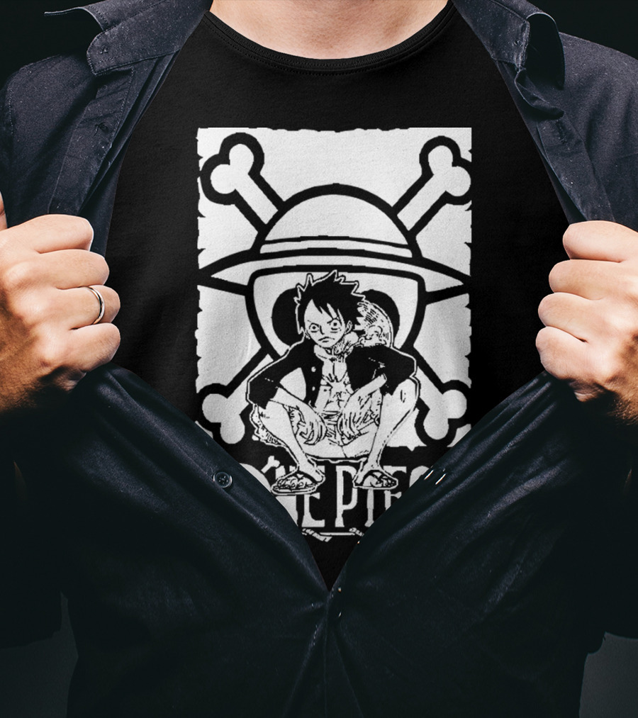 One Piece Straw Hat Luffy Crossbones T-Shirt