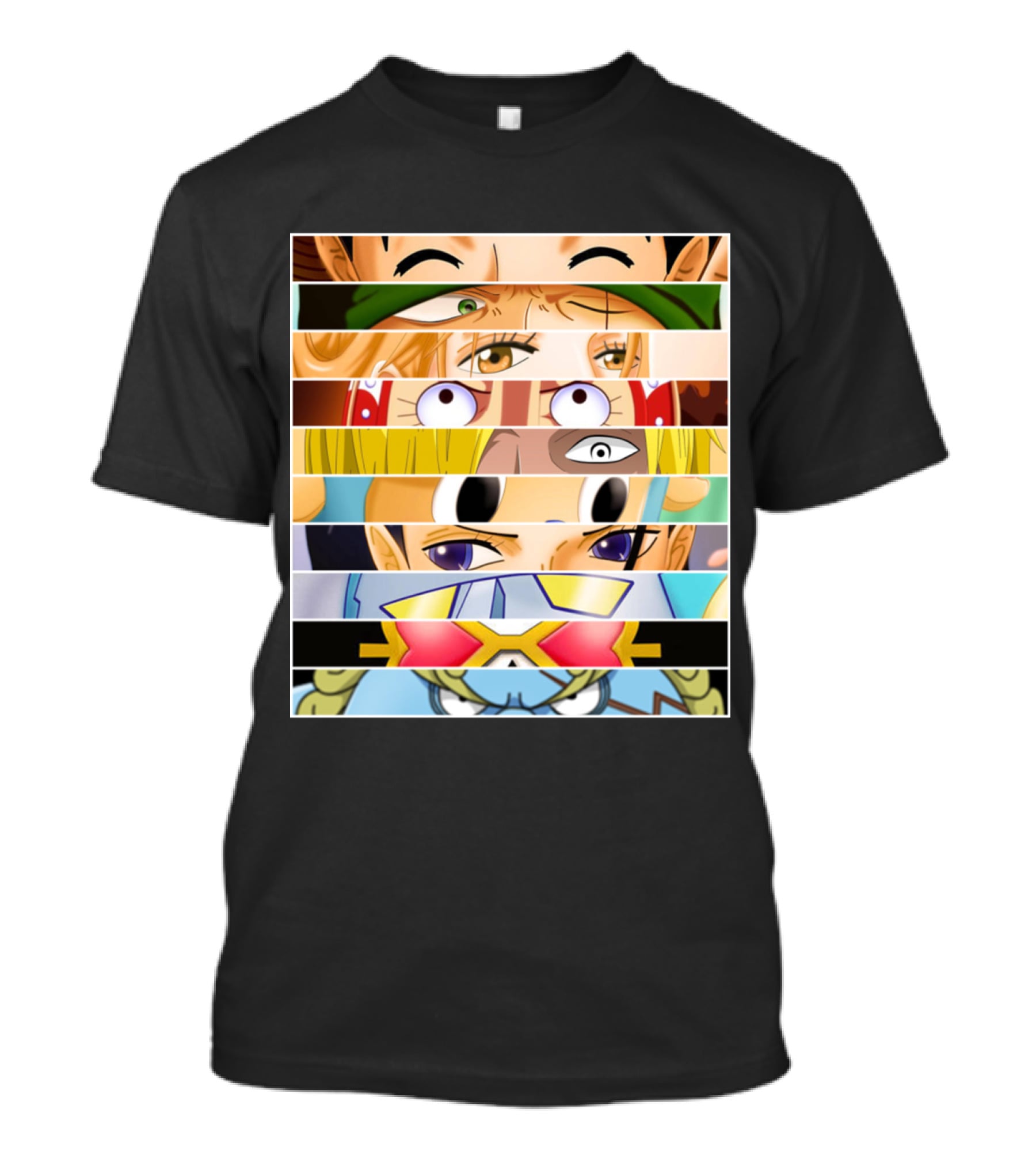 Strawhat Pirate Crew Eyes Zoro Nami Usopp Sanji Franky One Piece T-Shirt