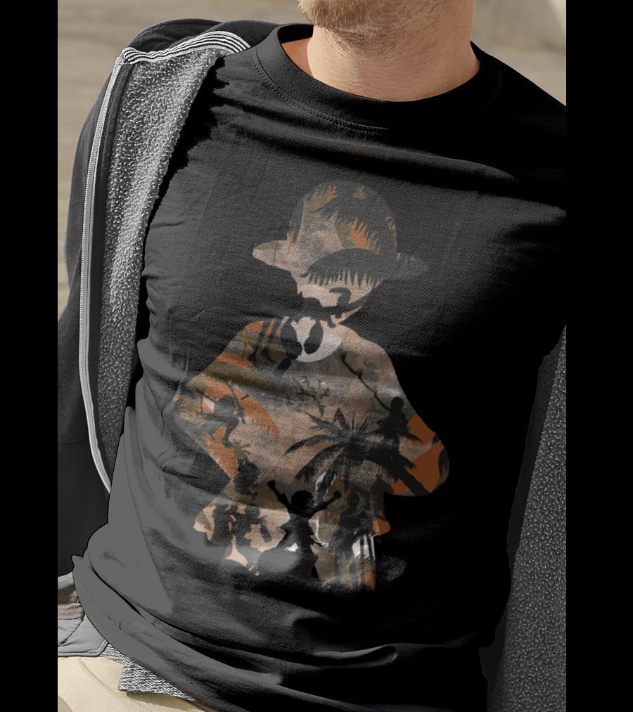 One Piece Straw Hat Crew Adventure Silhouette Scene T-Shirt
