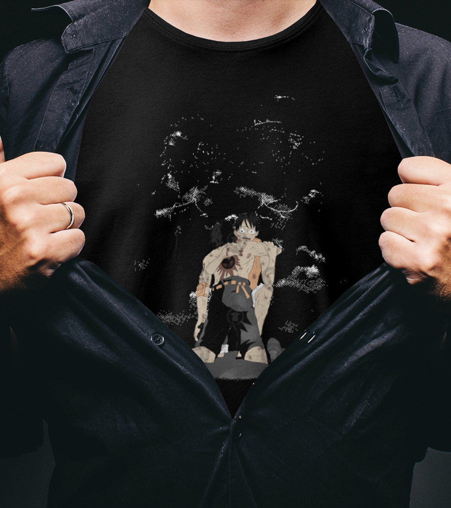 We Are Brothers One Piece Luffy And Ace Emotional Moment T-Shirt