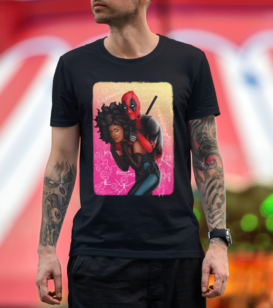 Deadpool and Domino Besties X-Force To Do List T-Shirt