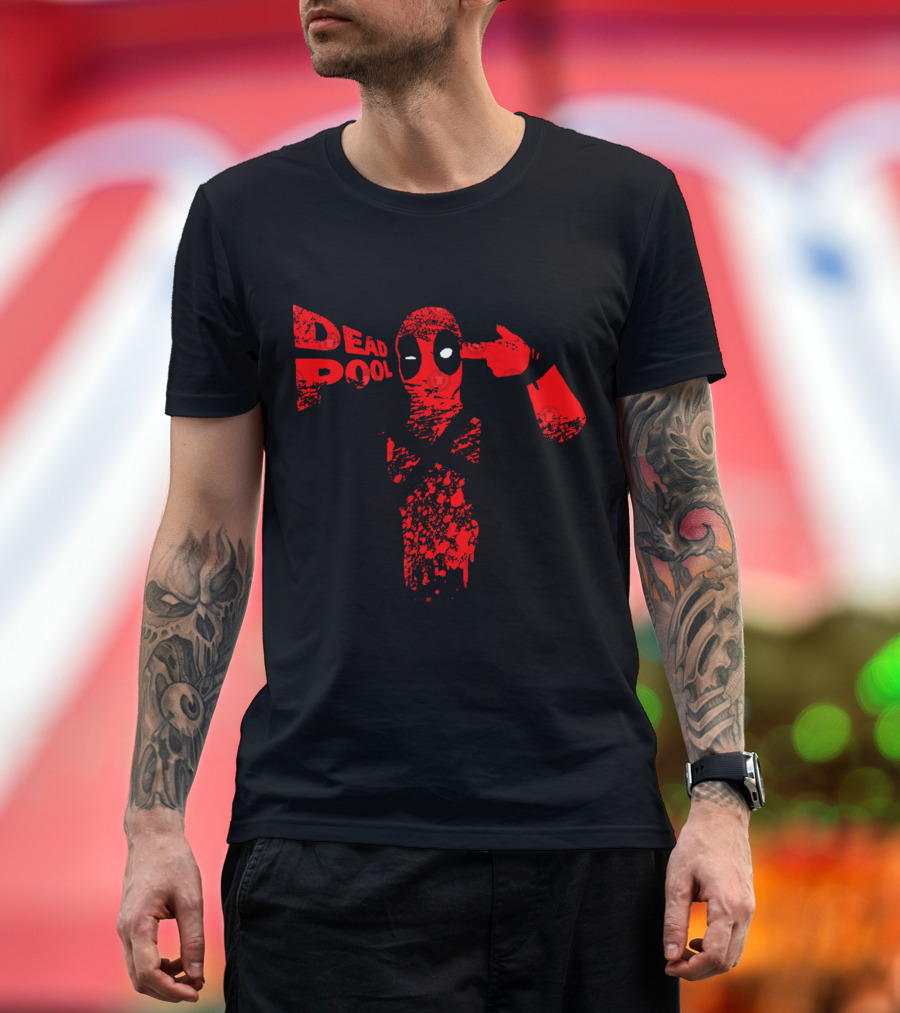 Deadpool Mind Blowing Red Splatter Visual T-Shirt