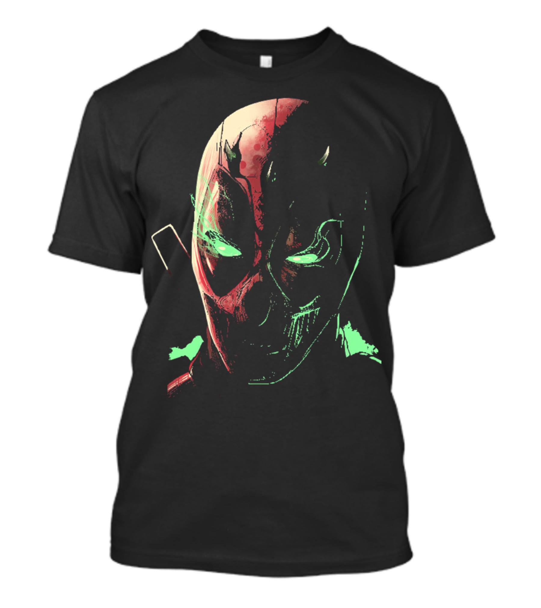 Deadpool Darth Maul Crossover Villainous Face Mashup T-Shirt