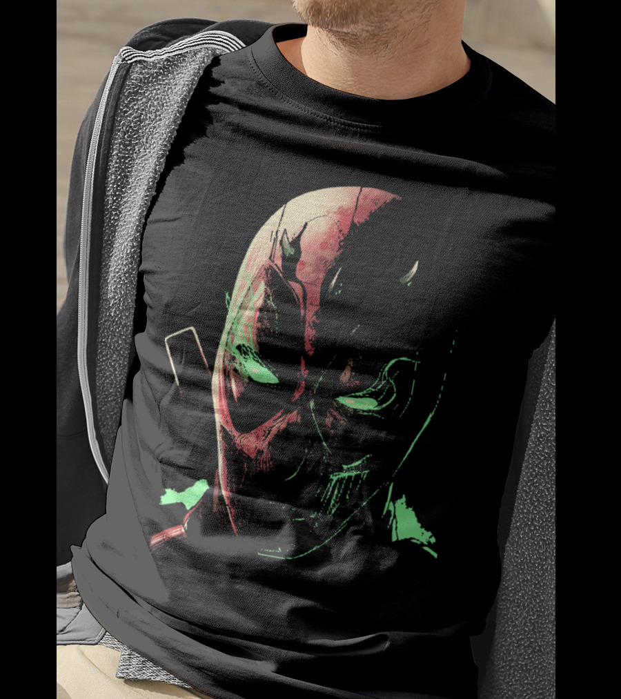 Deadpool Darth Maul Crossover Villainous Face Mashup T-Shirt