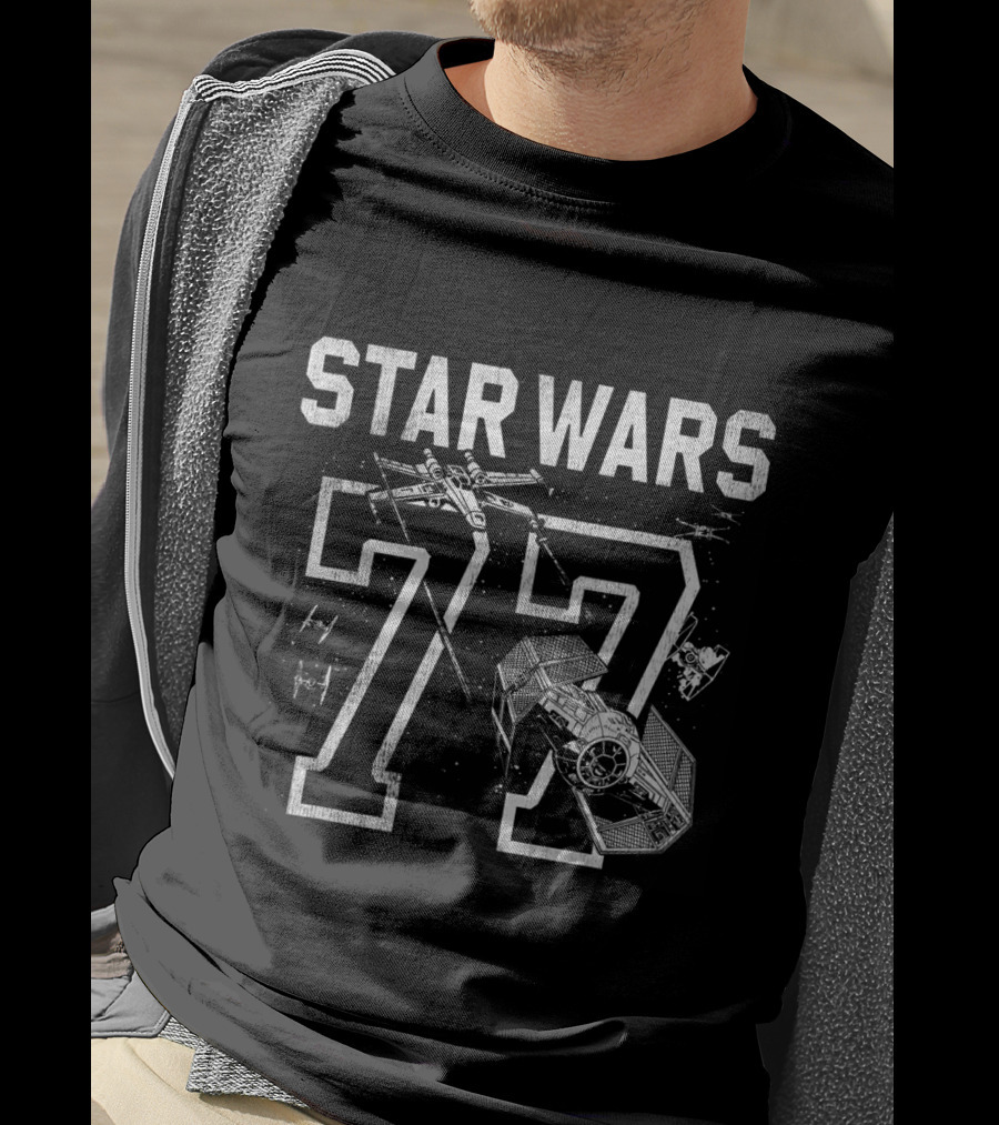 Star Wars 77 X-Wing TIE Fighter Dogfight T-Shirt