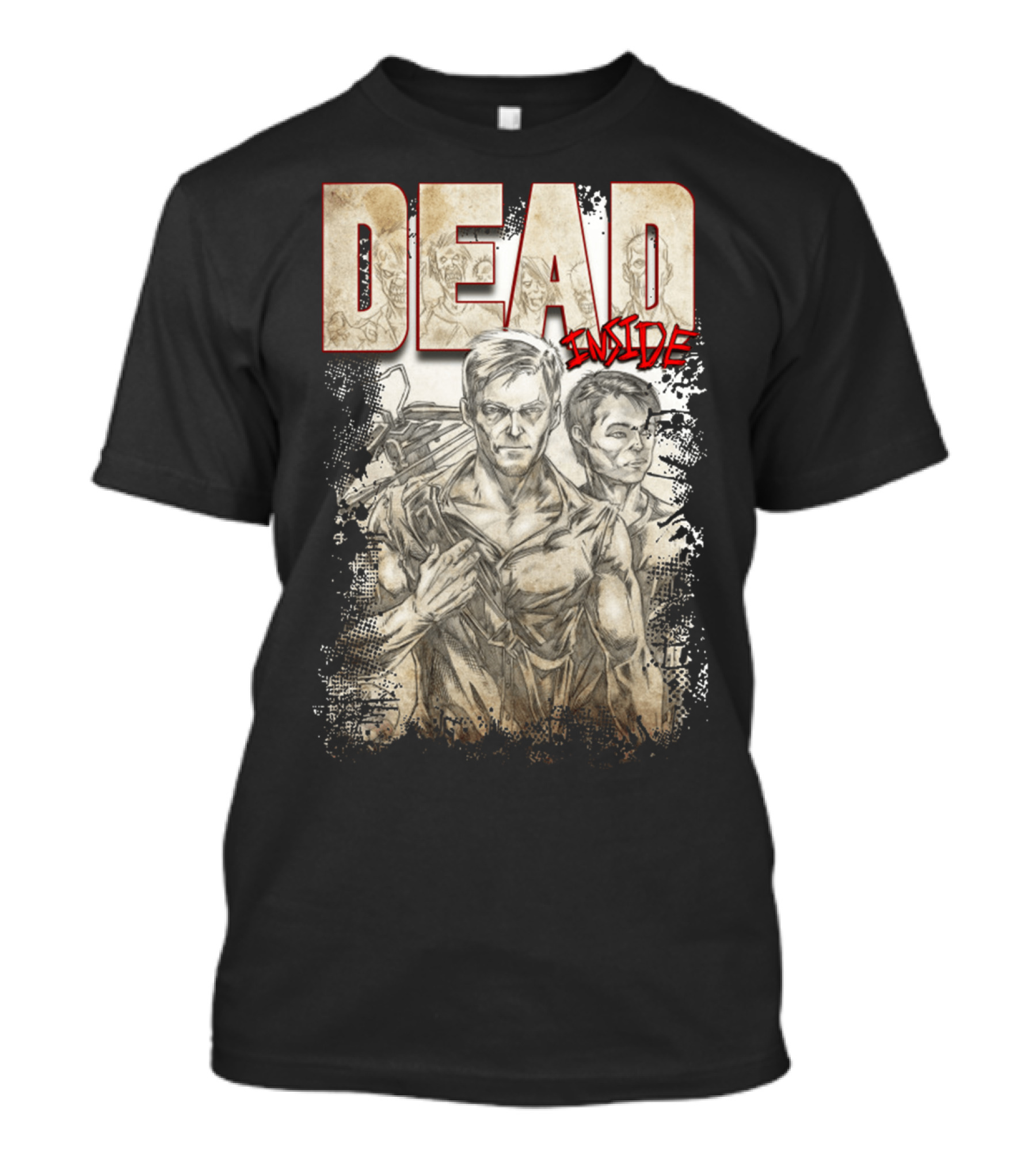 DEAD Inside Sketch Style Gritty Duo T-Shirt