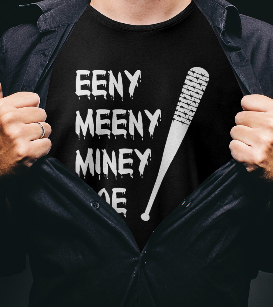 Walking Dead Negan Eeny Meeny Miney Moe Barbed Wire Bat T-Shirt